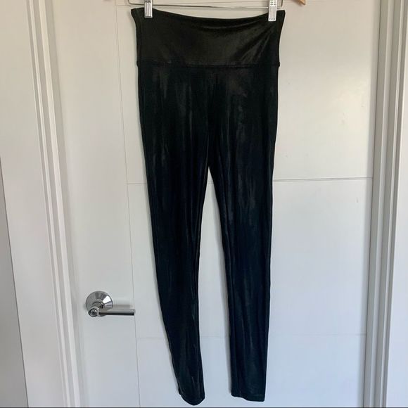 SPANX Pants - Spanx Faux Leather Leggings Medium Black